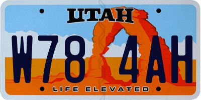 UT license plate W784AH