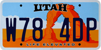 UT license plate W784DP