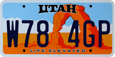 UT license plate W784GP