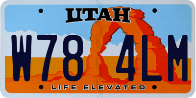 UT license plate W784LM