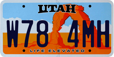 UT license plate W784MH