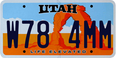 UT license plate W784MM