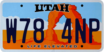 UT license plate W784NP