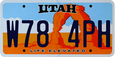 UT license plate W784PH