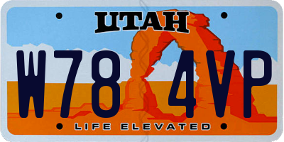 UT license plate W784VP