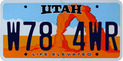 UT license plate W784WR