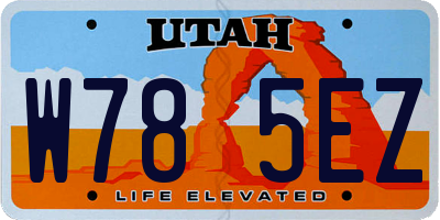 UT license plate W785EZ