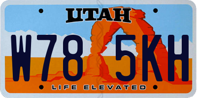 UT license plate W785KH