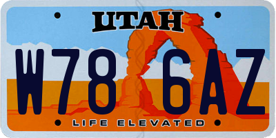 UT license plate W786AZ