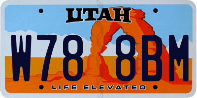 UT license plate W788BM