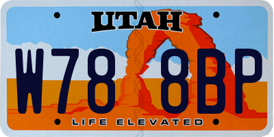 UT license plate W788BP
