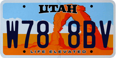 UT license plate W788BV