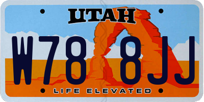 UT license plate W788JJ