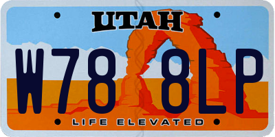 UT license plate W788LP
