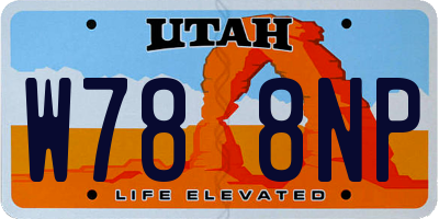 UT license plate W788NP