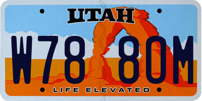 UT license plate W788OM