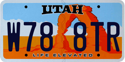 UT license plate W788TR