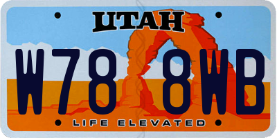 UT license plate W788WB