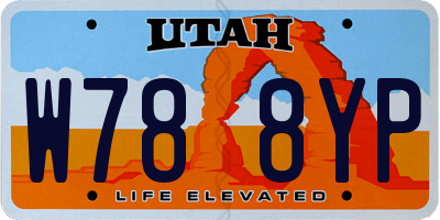 UT license plate W788YP