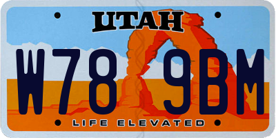 UT license plate W789BM