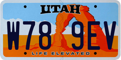 UT license plate W789EV