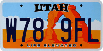 UT license plate W789FL