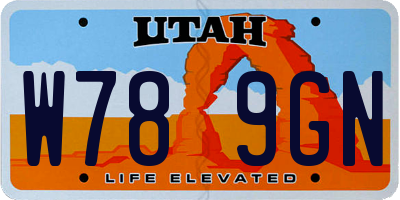 UT license plate W789GN