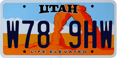 UT license plate W789HW