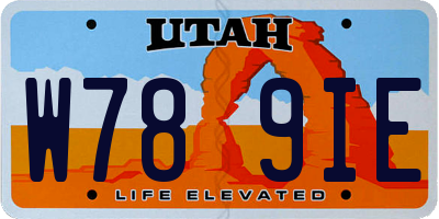 UT license plate W789IE