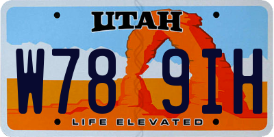 UT license plate W789IH
