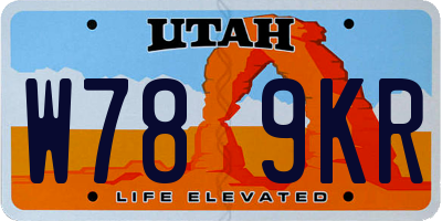 UT license plate W789KR