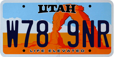 UT license plate W789NR