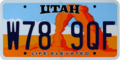 UT license plate W789QF