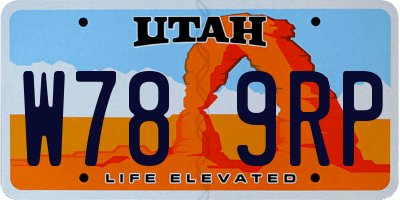 UT license plate W789RP