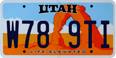 UT license plate W789TI