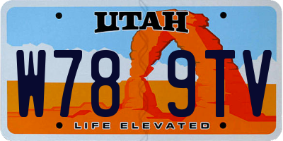 UT license plate W789TV