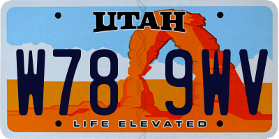 UT license plate W789WV