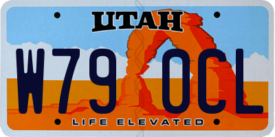UT license plate W790CL