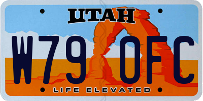 UT license plate W790FC