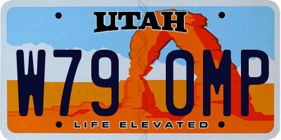 UT license plate W790MP