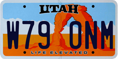UT license plate W790NM