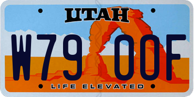 UT license plate W790OF