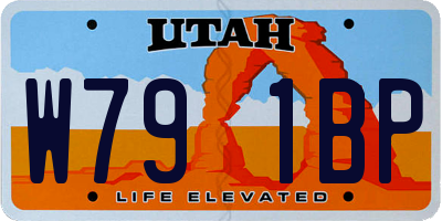 UT license plate W791BP