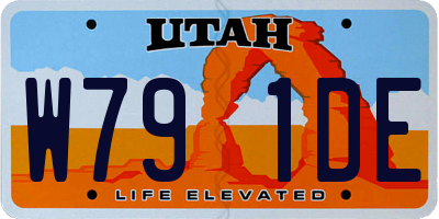 UT license plate W791DE