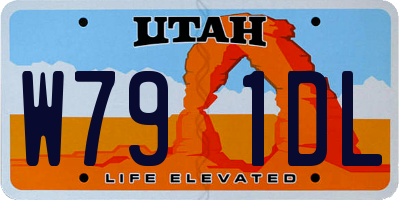 UT license plate W791DL