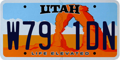 UT license plate W791DN