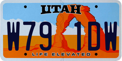 UT license plate W791DW