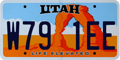 UT license plate W791EE