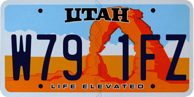 UT license plate W791FZ