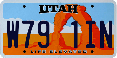 UT license plate W791IN